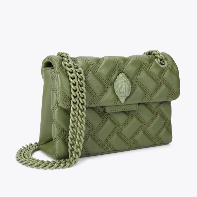 Borse Crossbody Donna Kurt Geiger London Mini Kensington Drench Khaki Italia | WI94-247