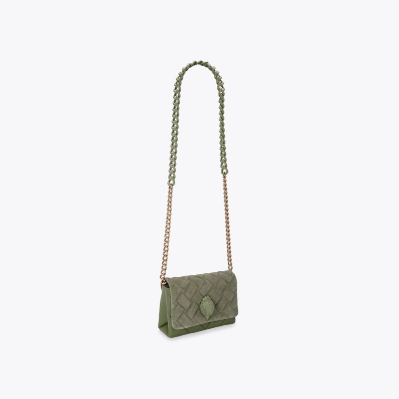 Borse Crossbody Donna Kurt Geiger London Mini Kurt Kensington Khaki Italia | SW84-793