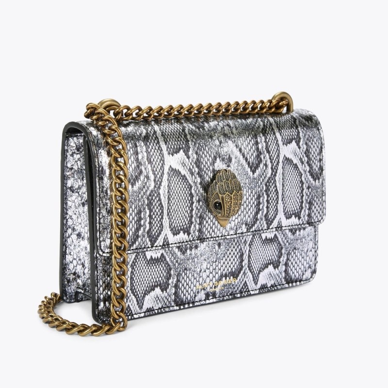 Borse Crossbody Donna Kurt Geiger London Small Printed Shoreditch Argento Italia | UC18-421