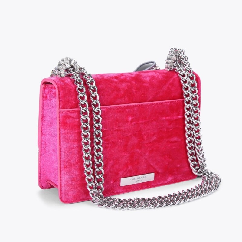 Borse Crossbody Donna Kurt Geiger London Small Bow Shoreditch Rosa Italia | UR10-471