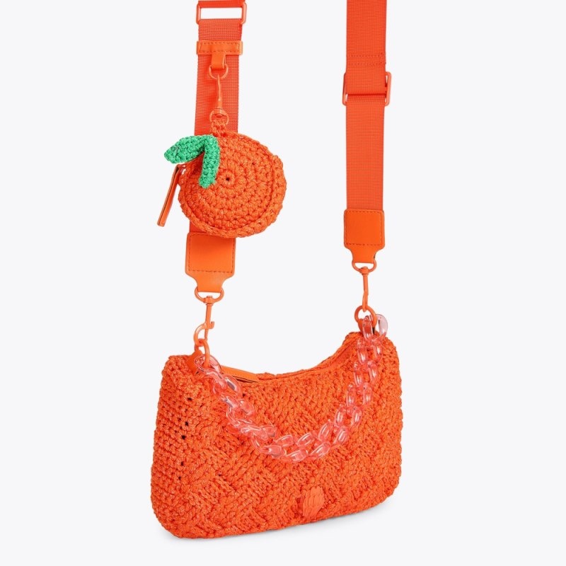 Borse Crossbody Donna Kurt Geiger London Crochet Multi Arancioni Italia | GF43-201