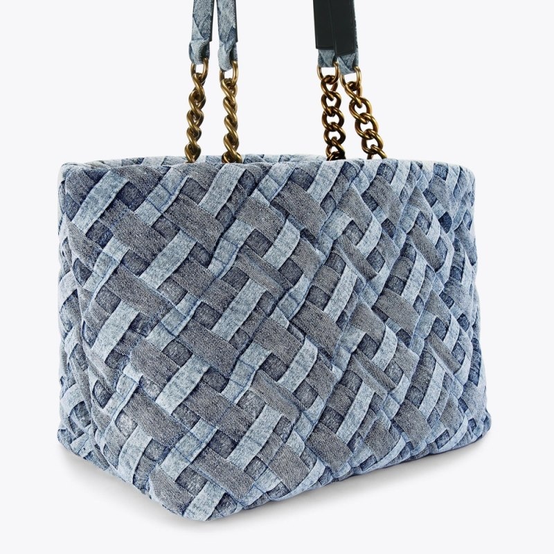 Borse Tote Donna Kurt Geiger London Kensington Soft Shopper Denim Italia | ED28-270