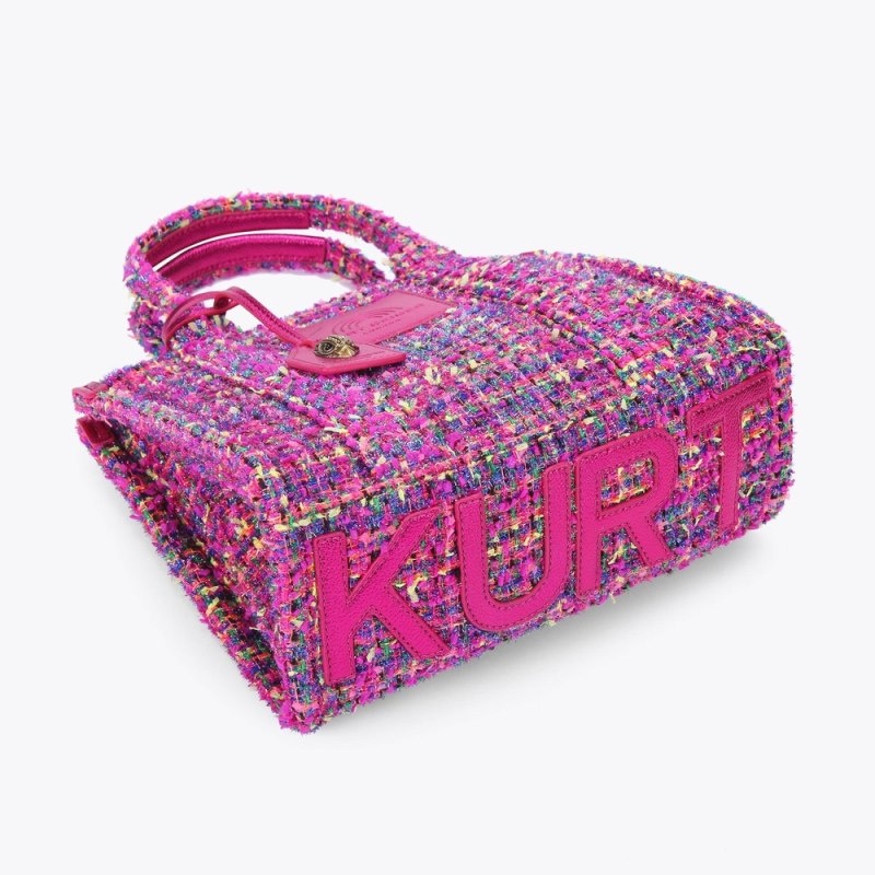 Borse Tote Donna Kurt Geiger London Small Tweed Southbank Fushia Italia | IG00-442