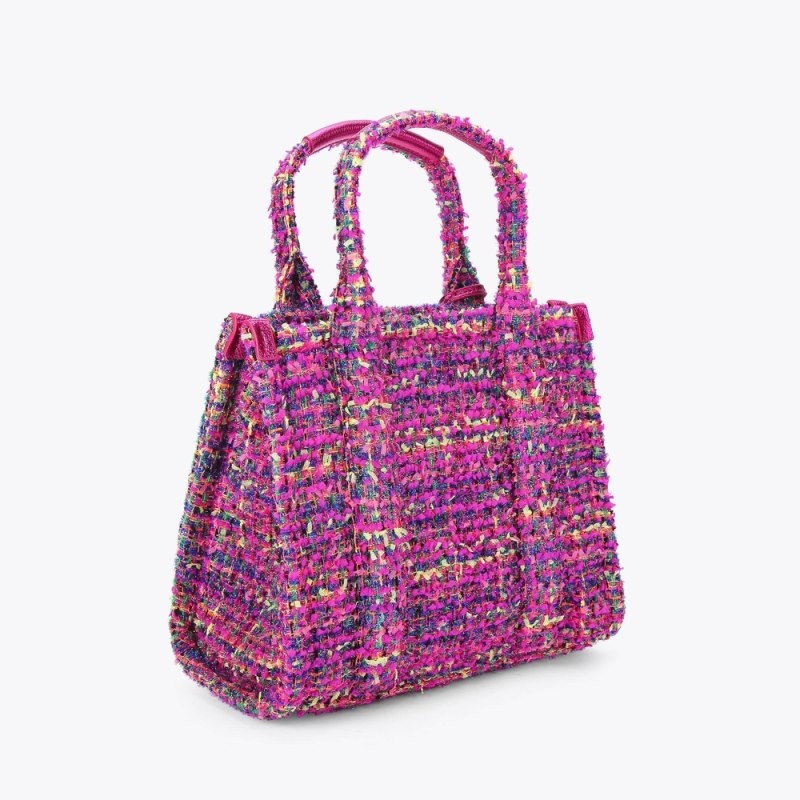 Borse Tote Donna Kurt Geiger London Small Tweed Southbank Fushia Italia | IG00-442