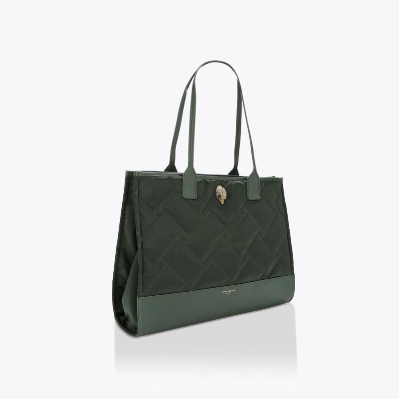 Borse Tote Donna Kurt Geiger London Recycled Square Shopper Verdi Scuro Italia | DY72-686