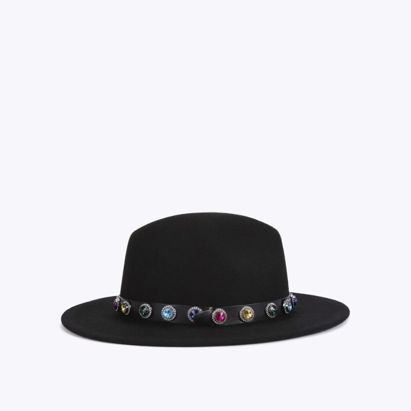 Cappelli Donna Kurt Geiger London Fedora Octavia Nere Italia | KF27-947