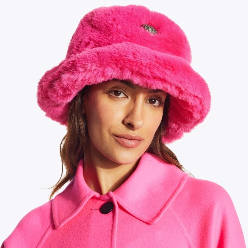 Cappelli Donna Kurt Geiger London Poppy Bucket Fushia Italia | TK86-928