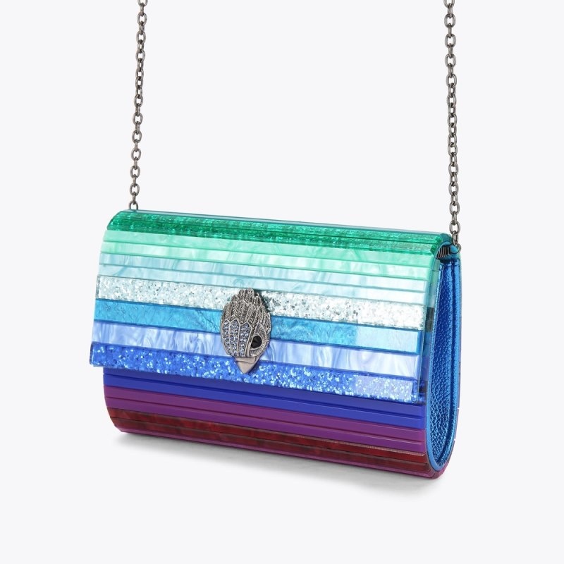 Clutches Donna Kurt Geiger London Party Eagle Blu Italia | KW24-147