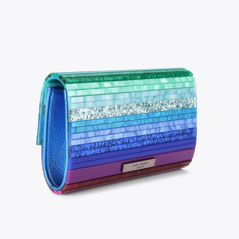 Clutches Donna Kurt Geiger London Party Eagle Blu Italia | KW24-147