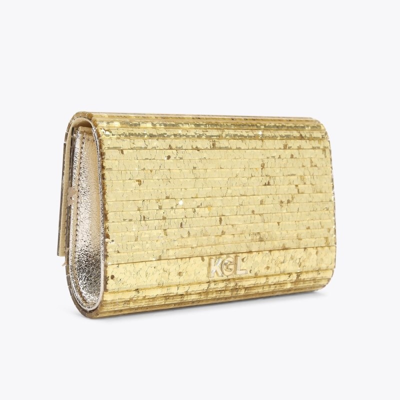 Clutches Donna Kurt Geiger London Party Eagle Drench Oro Italia | EG98-293