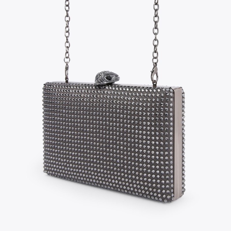 Clutches Donna Kurt Geiger London Crystal Kensington Grigie Italia | CA97-934