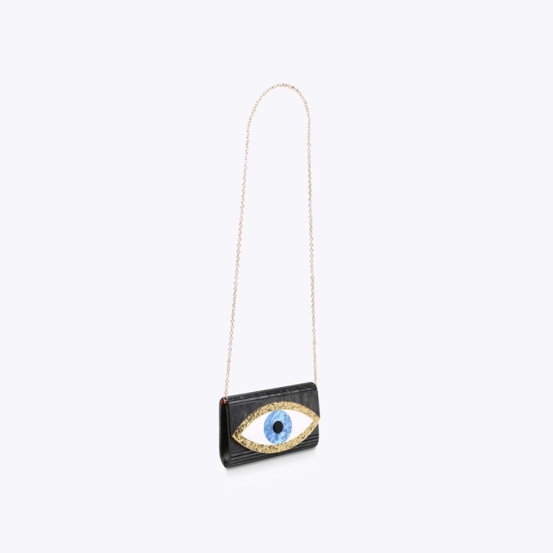 Clutches Donna Kurt Geiger London Eye Party Envelope Nere Italia | QG43-443