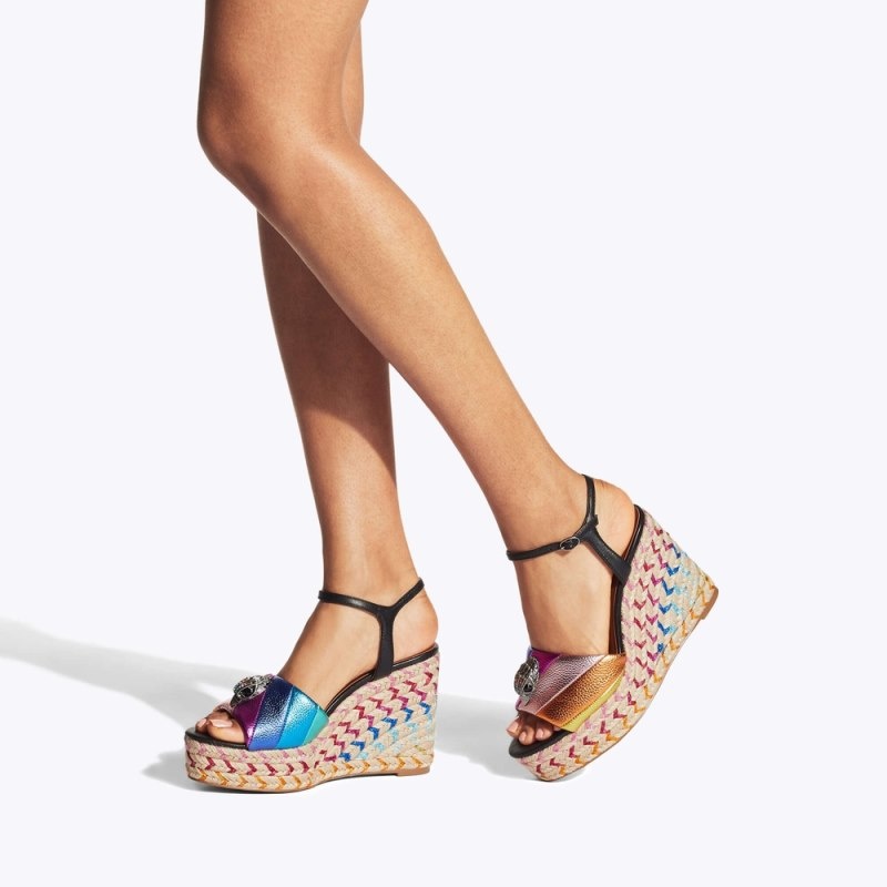 Espadrillas Donna Kurt Geiger London Kensington Heel Nere Italia | MW63-711