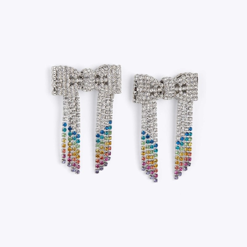 Gioielli Donna Kurt Geiger London Rainbow Bow Earrings Colorate Italia | DY51-559