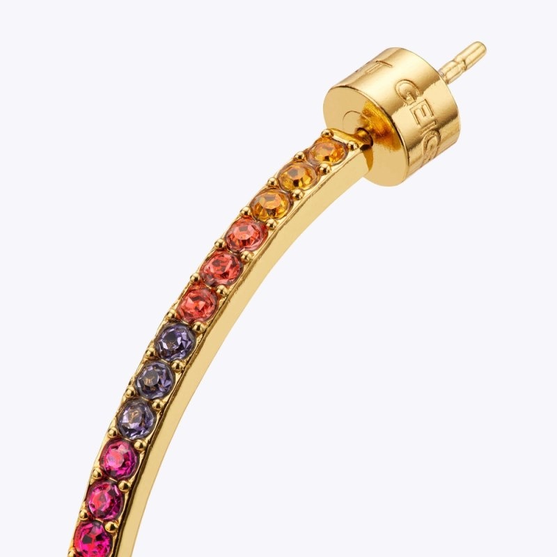 Gioielli Donna Kurt Geiger London Rainbow Hoop Earrings Colorate Italia | VH41-374