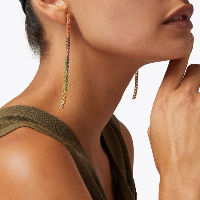 Gioielli Donna Kurt Geiger London Rainbow Linear Earrings Colorate Italia | NK26-929