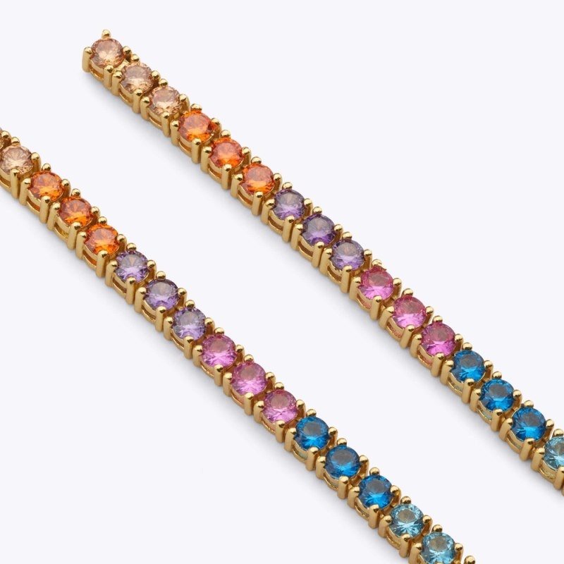 Gioielli Donna Kurt Geiger London Rainbow Linear Earrings Colorate Italia | NK26-929