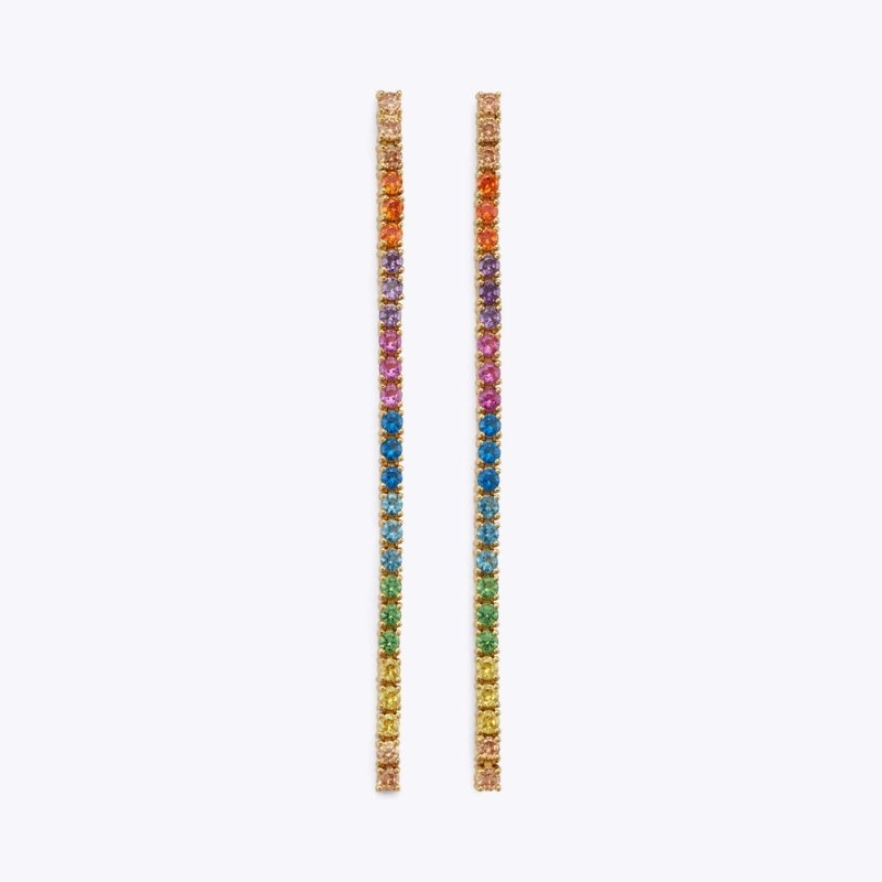 Gioielli Donna Kurt Geiger London Rainbow Linear Earrings Colorate Italia | NK26-929