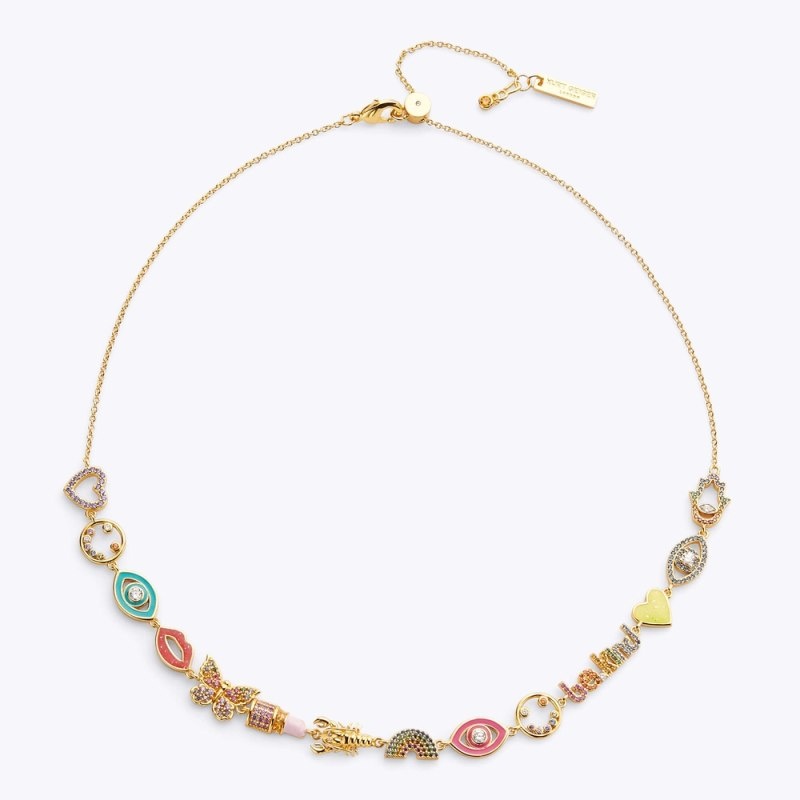 Gioielli Donna Kurt Geiger London Multi Charm Necklace Colorate Italia | EN27-403