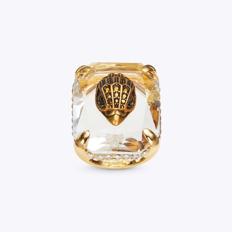 Gioielli Donna Kurt Geiger London Eafle Crystal Ring Oro Italia | CS41-313