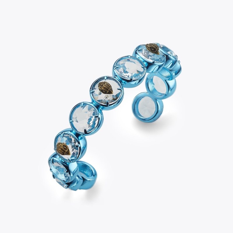 Gioielli Donna Kurt Geiger London Round Stone Cuff Blu Italia | ZO68-559