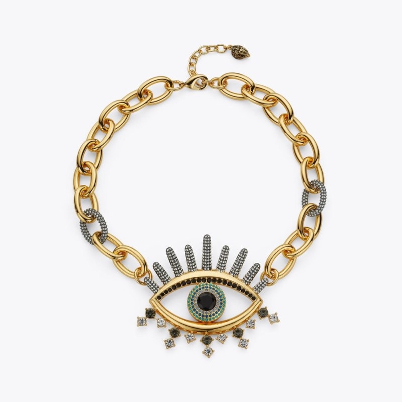 Gioielli Donna Kurt Geiger London Evil Eye Necklace Metal Italia | NN77-395