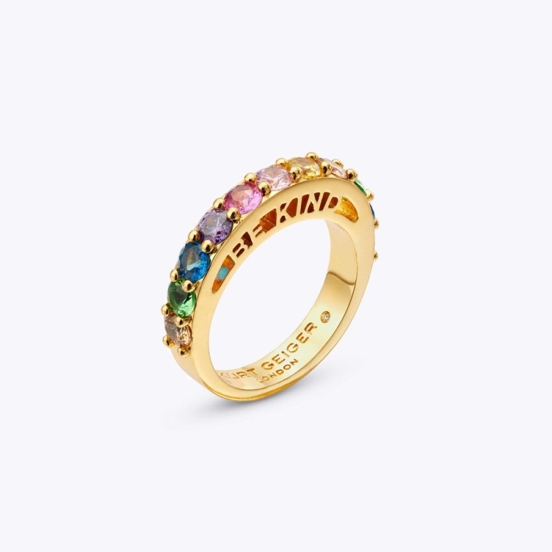 Gioielli Donna Kurt Geiger London Be Kind Ring Colorate Italia | XR38-084