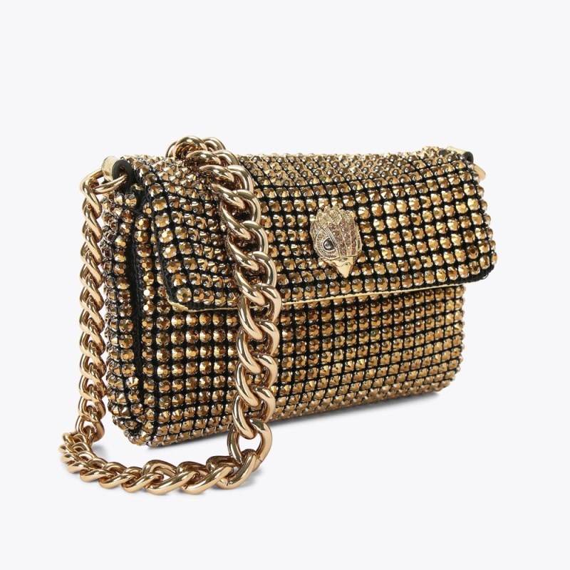 Mini Borse Donna Kurt Geiger London Mini Party Purse Oro Italia | DZ93-841