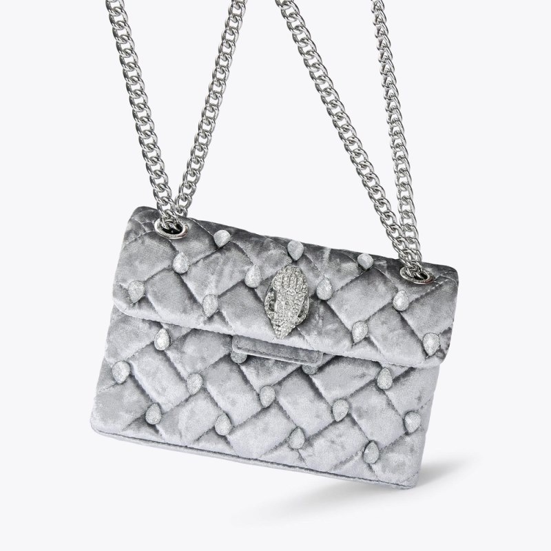 Mini Borse Donna Kurt Geiger London Mini Crystal Kensington Grigie Italia | YL97-709