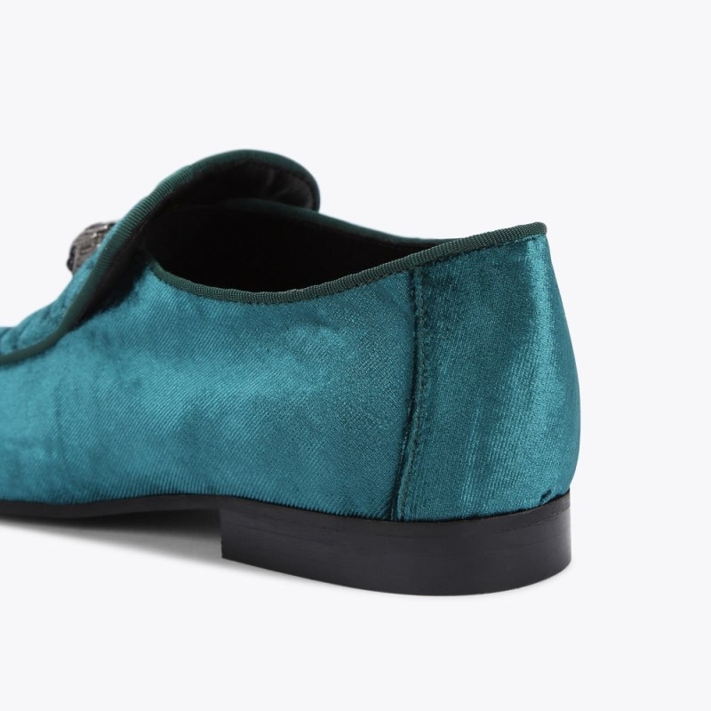 Mocassini Uomo Kurt Geiger London Hugh Eagle Head Verde Acqua Italia | RT30-340