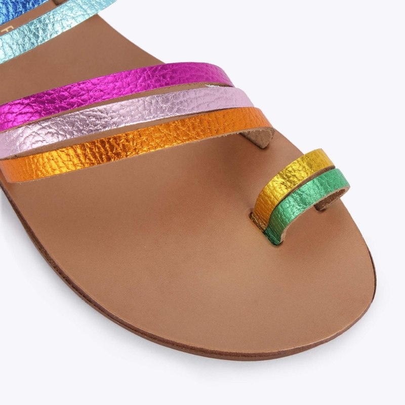 Mules Donna Kurt Geiger London Delilah Rainbow Sandal Colorate Italia | JH08-872