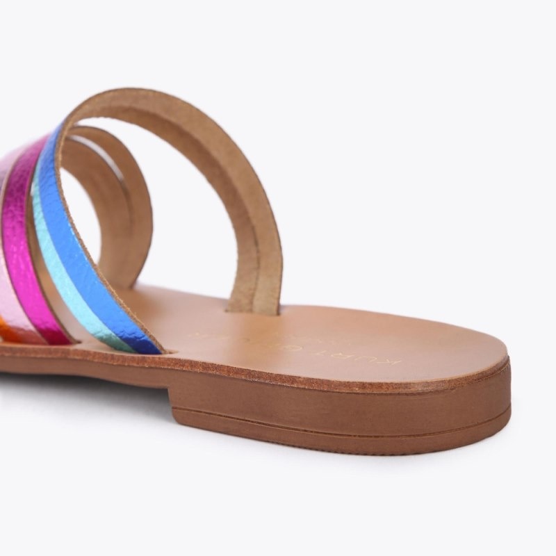 Mules Donna Kurt Geiger London Delilah Rainbow Sandal Colorate Italia | JH08-872