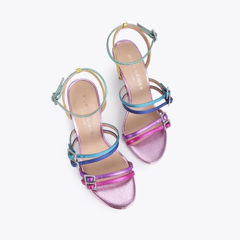 Sandali Donna Kurt Geiger London Pierra Heel Colorate Italia | IO45-305