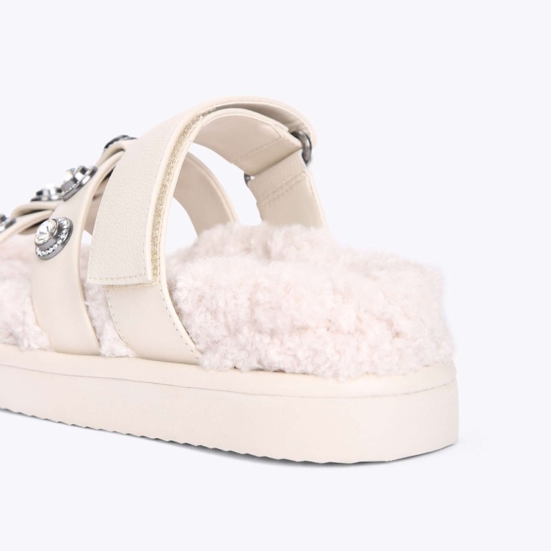 Sandali Donna Kurt Geiger London Orson Velcro Bone Italia | TZ28-573