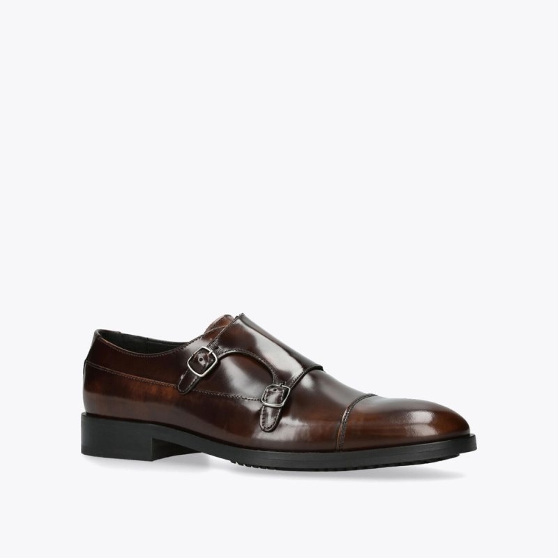 Scarpe da Sera Uomo Kurt Geiger London Hunter Monk Marroni Italia | XV52-794