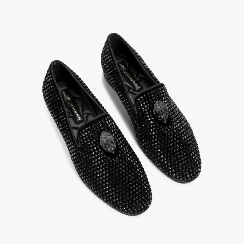 Scarpe da Sera Uomo Kurt Geiger London Ace Loafer Nere Italia | WZ87-567