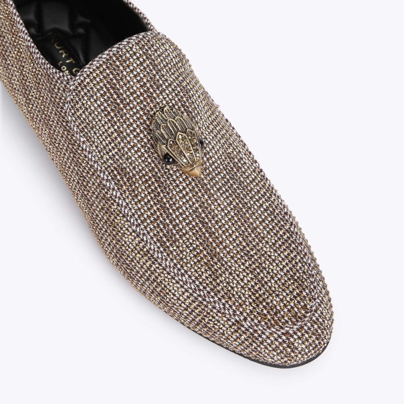 Scarpe da Sera Uomo Kurt Geiger London Hugh Eagle Herringbone Marroni Italia | EO72-796