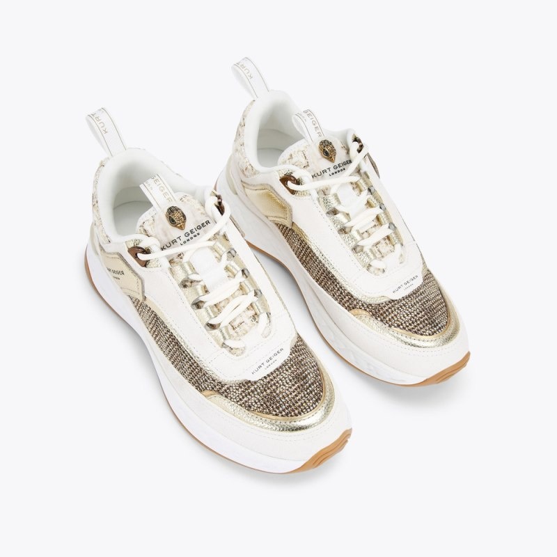 Sneakers Donna Kurt Geiger London Kensington Beige Italia | BZ46-422