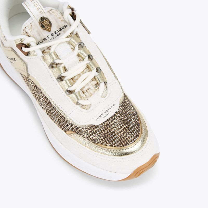 Sneakers Donna Kurt Geiger London Kensington Beige Italia | BZ46-422