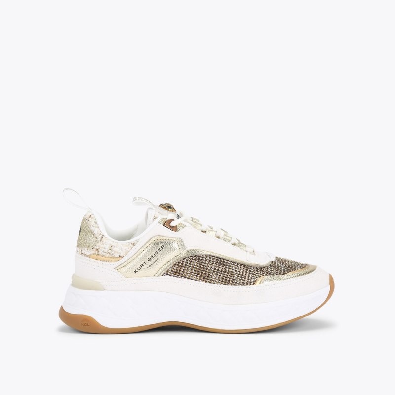 Sneakers Donna Kurt Geiger London Kensington Beige Italia | BZ46-422