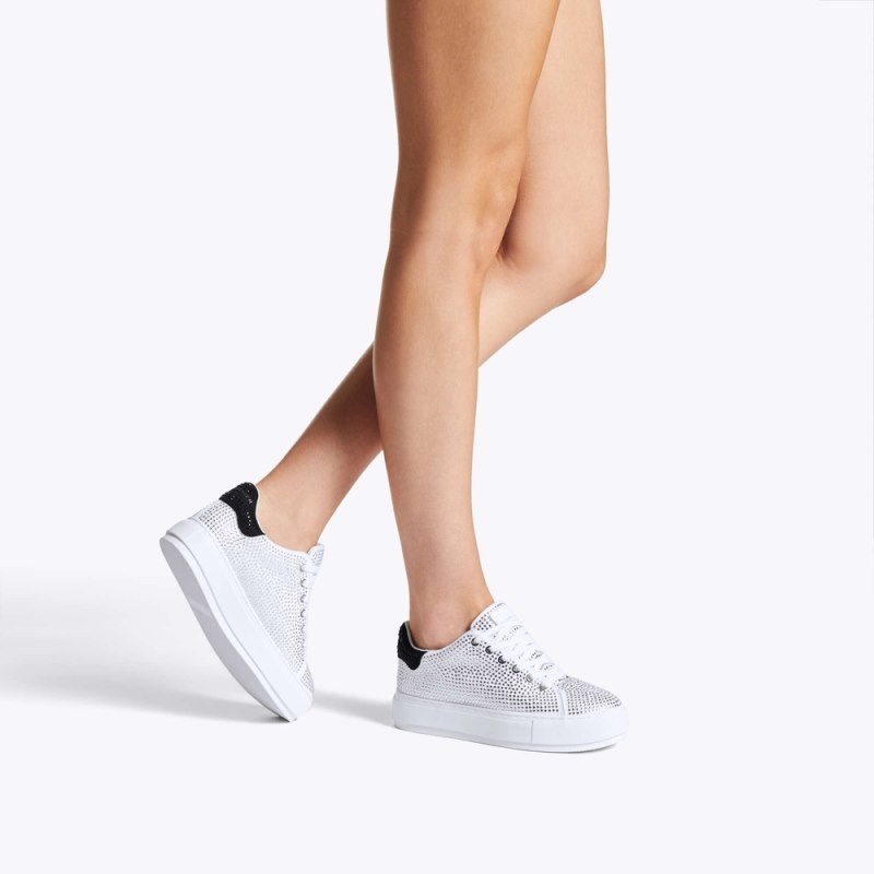 Sneakers Donna Kurt Geiger London Laney Crystal Bianche Italia | RS31-186