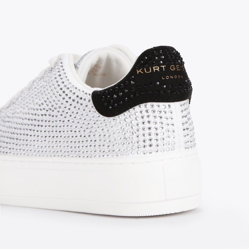 Sneakers Donna Kurt Geiger London Laney Crystal Bianche Italia | RS31-186