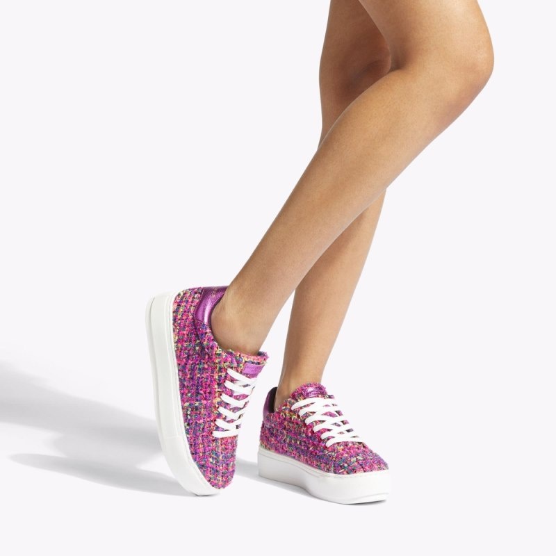 Sneakers Donna Kurt Geiger London Laney Tweed Fushia Italia | SG22-980