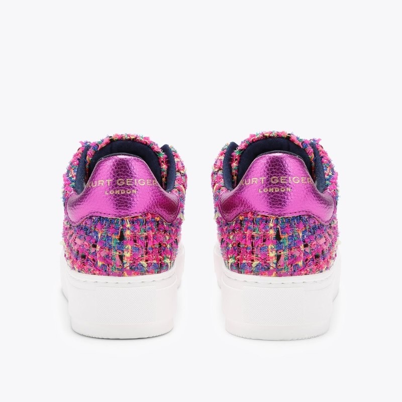 Sneakers Donna Kurt Geiger London Laney Tweed Fushia Italia | SG22-980