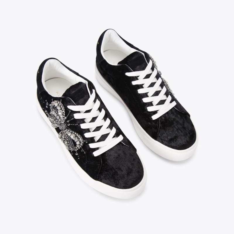 Sneakers Donna Kurt Geiger London Laney Bow Nere Italia | QL39-326