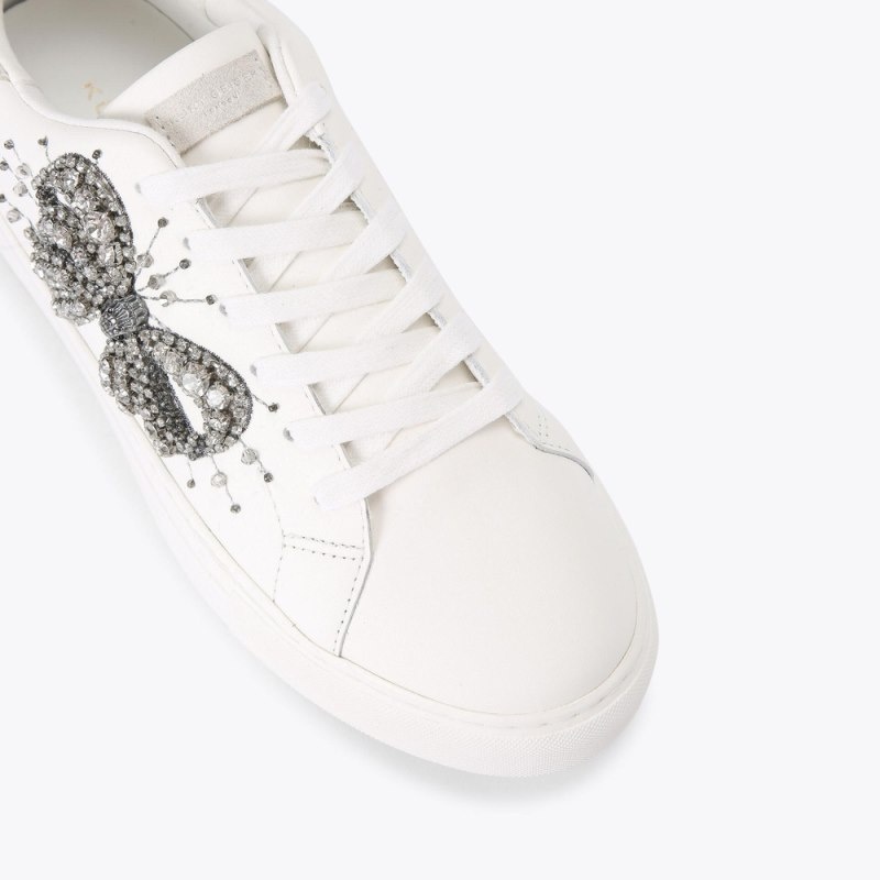 Sneakers Donna Kurt Geiger London Laney Bow Bianche Italia | ZF03-422