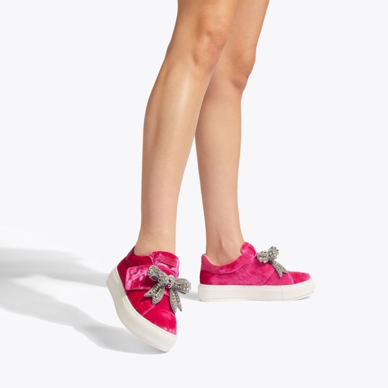 Sneakers Donna Kurt Geiger London Laney Bow Rosa Italia | RD50-667