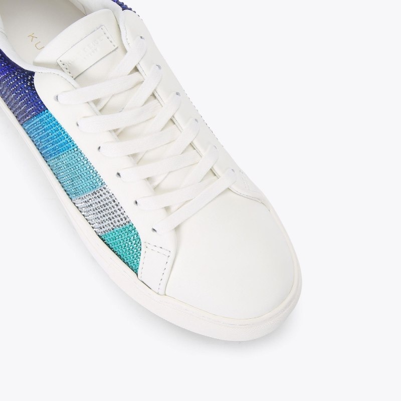 Sneakers Donna Kurt Geiger London Laney Stripe Crystal Blu Italia | DJ51-553