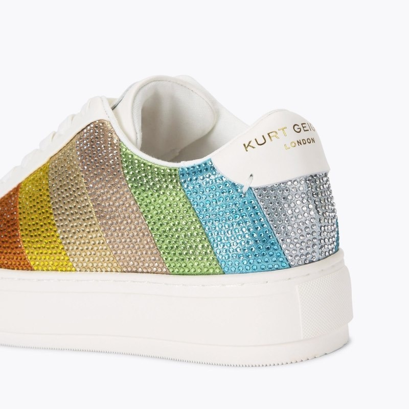 Sneakers Donna Kurt Geiger London Laney Stripe Crystal Verdi Italia | YH35-003