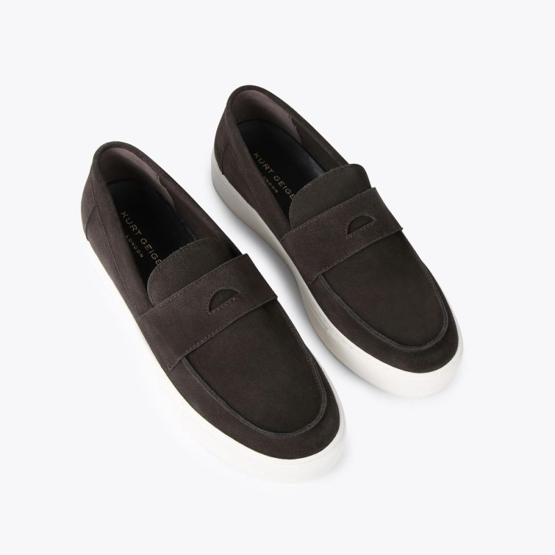 Sneakers Uomo Kurt Geiger London Laney Slip On Marroni Scuro Italia | MZ88-740